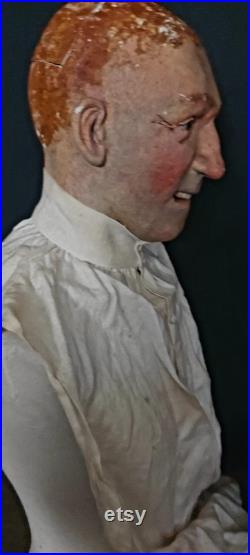 Antique Vintage Rare Museum Mannequin Head, Mannequin, Mountable head