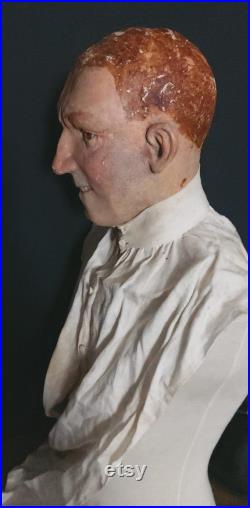 Antique Vintage Rare Museum Mannequin Head, Mannequin, Mountable head