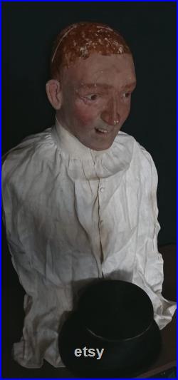 Antique Vintage Rare Museum Mannequin Head, Mannequin, Mountable head