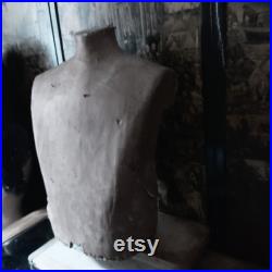 Antique, Vintage rare Male mannequin counter top bust, papermache mannequin bust, dress form