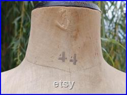 Antique Wasp Waist Mannequin Dressmakers Dummy Tabletop French