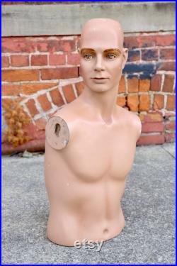 Antique Wolf Vine Greneker Mannequin Male hat Store display head bust Vintage countertop counter display male