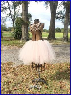 Antique dress form, Vintage dress form, dress mannequin, shabby chic decor, dressmaker, tailor, pink tutu, store display, vintage decor