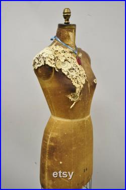 Antique j.r Bauman Model 1957 Size 14 Cage Dress Form Mannequin