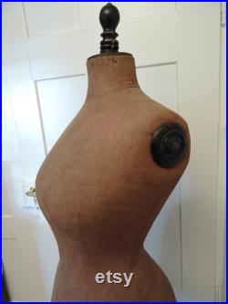 Antique special corset bust, tailor's dummy, tailor's bust, mannequin Napoleon III, France, Paris