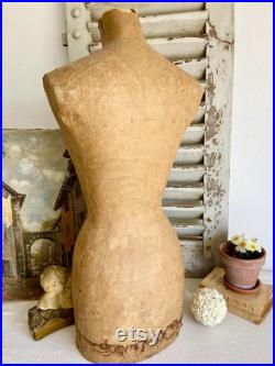 Antique tailor's dummy mannequin rare French shop antique dress maker's dummy papier maché sewing dummy, shop dress form from the 1900's