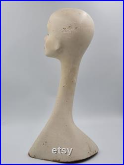 Antique wooden mannequin bust