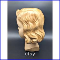 Art Deco Plaster Mannequin Head Store Display Girl Child 106