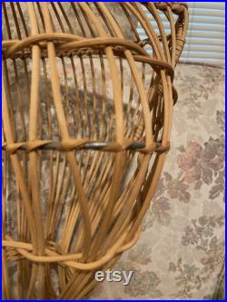 Art Deco Rattan Wicker Dress Form Bust Torso