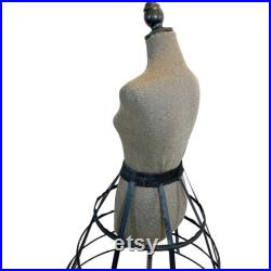 Art Mannequin Gothic Dress Form Bust form Hand covered Full Sized Display Mannequin with Hoop Skirt