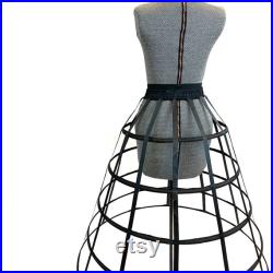 Art Mannequin Gothic Dress Form Bust form Hand covered Full Sized Display Mannequin with Hoop Skirt