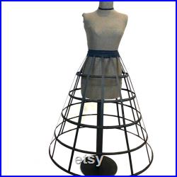 Art Mannequin Gothic Dress Form Bust form Hand covered Full Sized Vintage Display Mannequin with Hoop Skirt