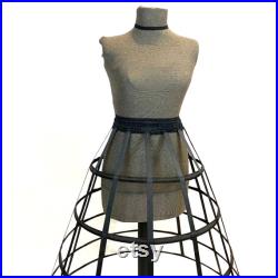Art Mannequin Gothic Dress Form Bust form Hand covered Full Sized Vintage Display Mannequin with Hoop Skirt