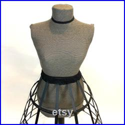 Art Mannequin Gothic Dress Form Bust form Hand covered Full Sized Vintage Display Mannequin with Hoop Skirt