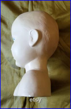 Authentic Antique Plaster Baby Boy Mannequin, Display, Movie Prop