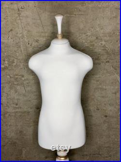 BAROQUE kid dress form in White Soft fully pinnable professional child dress form interior mannequin