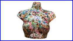 BEST SELLER Mannequin Stamp Decoupaged Torso Female