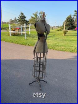 Beautiful antique adjustable dressmaker form from early 1900s. Hall-Borchert Co.