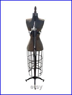 Beautiful antique adjustable dressmaker form from early 1900s. Hall-Borchert Co.