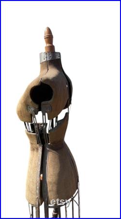 Beautiful antique adjustable dressmaker form from early 1900s. Hall-Borchert Co.