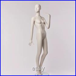 Beige Facial Feature Female Full Body Mannequin,Mannequin Torso,Full-Body Mannequin For Wedding Window Stand Sitting Model Props Shot Dummy