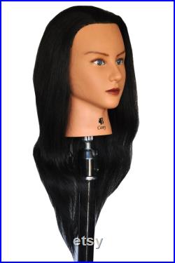 Bellrino 22 Cosmetology Mannequin Manikin Training Head with Human Hair with Clamp Holder CASEY C