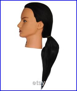 Bellrino 22 Cosmetology Mannequin Manikin Training Head with Human Hair with Clamp Holder CASEY C