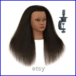 Bellrino Afro Coarse 100 Real Hair Mannequin Head Hairdresser Training Head Manikin Cosmetology Head(802DB)