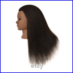 Bellrino Afro Coarse 100 Real Hair Mannequin Head Hairdresser Training Head Manikin Cosmetology Head(802DB)