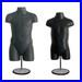 Black Child and Toddler Mannequin Torso Set Retail Display with Metal Stands