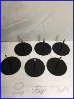 Black Color Round Mannequin Head Base Stand