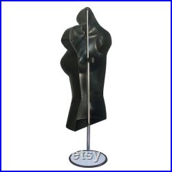 Black Female Mannequin Torso with Stand S-M Clothing Display (2 Pack)