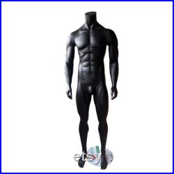 Black Matte Color Full Body Sports Athletic Muscle Body Building Male Mannequin Tonic-1