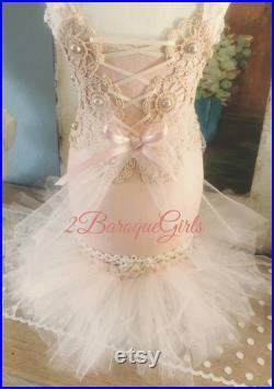 Blush Pink Decorated Dress Form Mannequin, Tabletop Dress Form, Half Size Mannequin