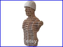 Body form Dress form Cardboard mannequin man Mannequin display DIY kit Store display Knitting gift Clothes display Hats scarf display Dummy