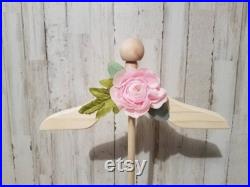 Boho nursery Baby shower centerpiece Child Boutique Craft fair display infant toddler size Bohemian lambs ear and pale pink cabbage rose