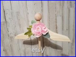 Boho nursery Baby shower centerpiece Child Boutique Craft fair display infant toddler size Bohemian lambs ear and pale pink cabbage rose