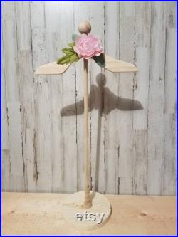 Boho nursery Baby shower centerpiece Child Boutique Craft fair display infant toddler size Bohemian lambs ear and pale pink cabbage rose