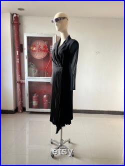 Bridal Store Adjustable Portable Wheelbase Linen Abstract Face Female Mannequin Dress Form Anya