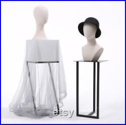 Canvas Mannequin Head Form, Fully Pinnable Vintage Cloth Head Mannequin, Head Hat Stand Display, lace Head Wig Stand, Hat Rack with Fabric