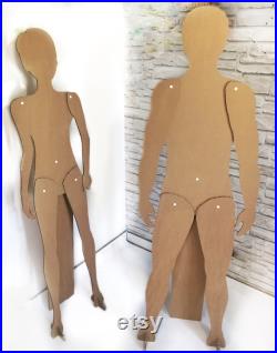 Cardboard mannequin removable, female mannequin, male mannequin, store window display, hanging mannequin