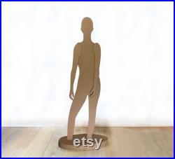 Cardboard woman mannequin design, female mannequin removable, store window display, hanging mannequin, sustainable shop window