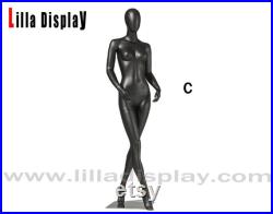 Cheap black matte full body female egghead mannequins Lisa