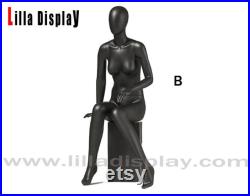 Cheap black matte full body female egghead mannequins Lisa