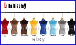 Cheap wedding dresses display 2 styles hooks 9 colors hanging velvet dress form Bella