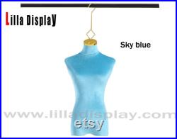 Cheap wedding dresses display 2 styles hooks 9 colors hanging velvet dress form Bella