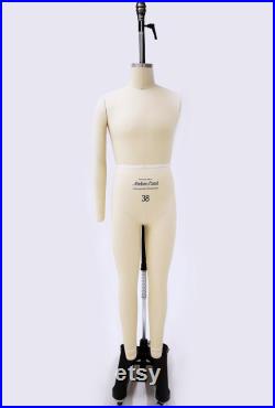 Chest 38 Male Full Body, Professional Tailors Dress Form with Collapsible Shoulder