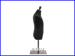 Child Display Dress Form in Black Jersey on Metal Tabletop Base by TSC