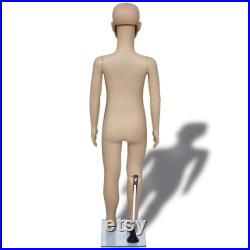 Child Full Body with Base Mannequin Realistic Display Head Turn Form