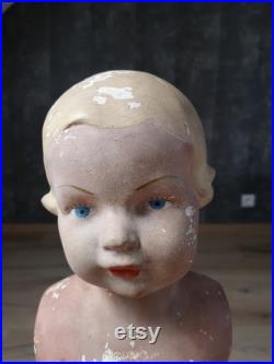 Child Mannequin Doll Plaster and Hand Painted Mannequin Blond Girl Mannequin Shop Mannequin